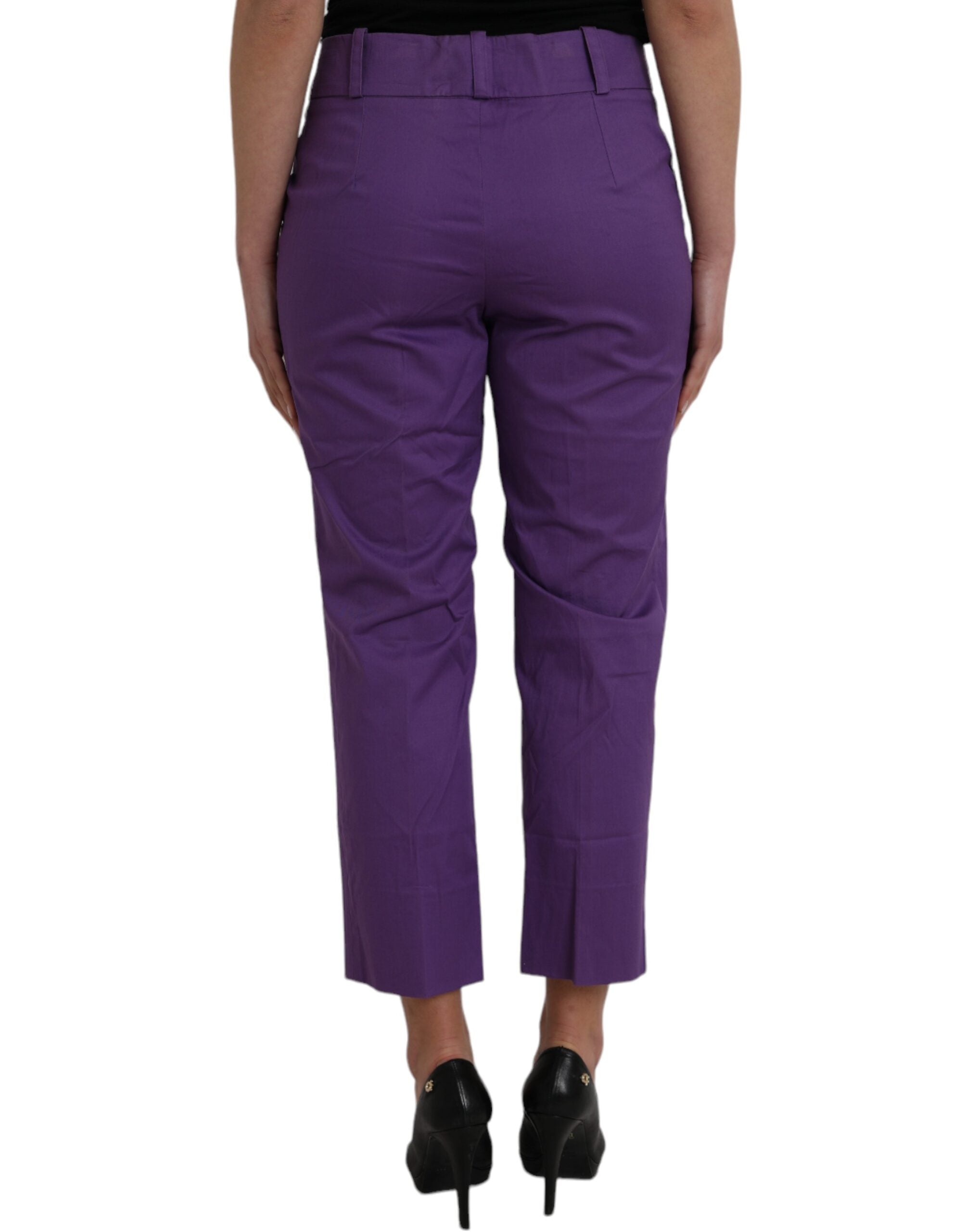BENCIVENGA Lila Baumwolle MidWaist Straight Cropped Pants