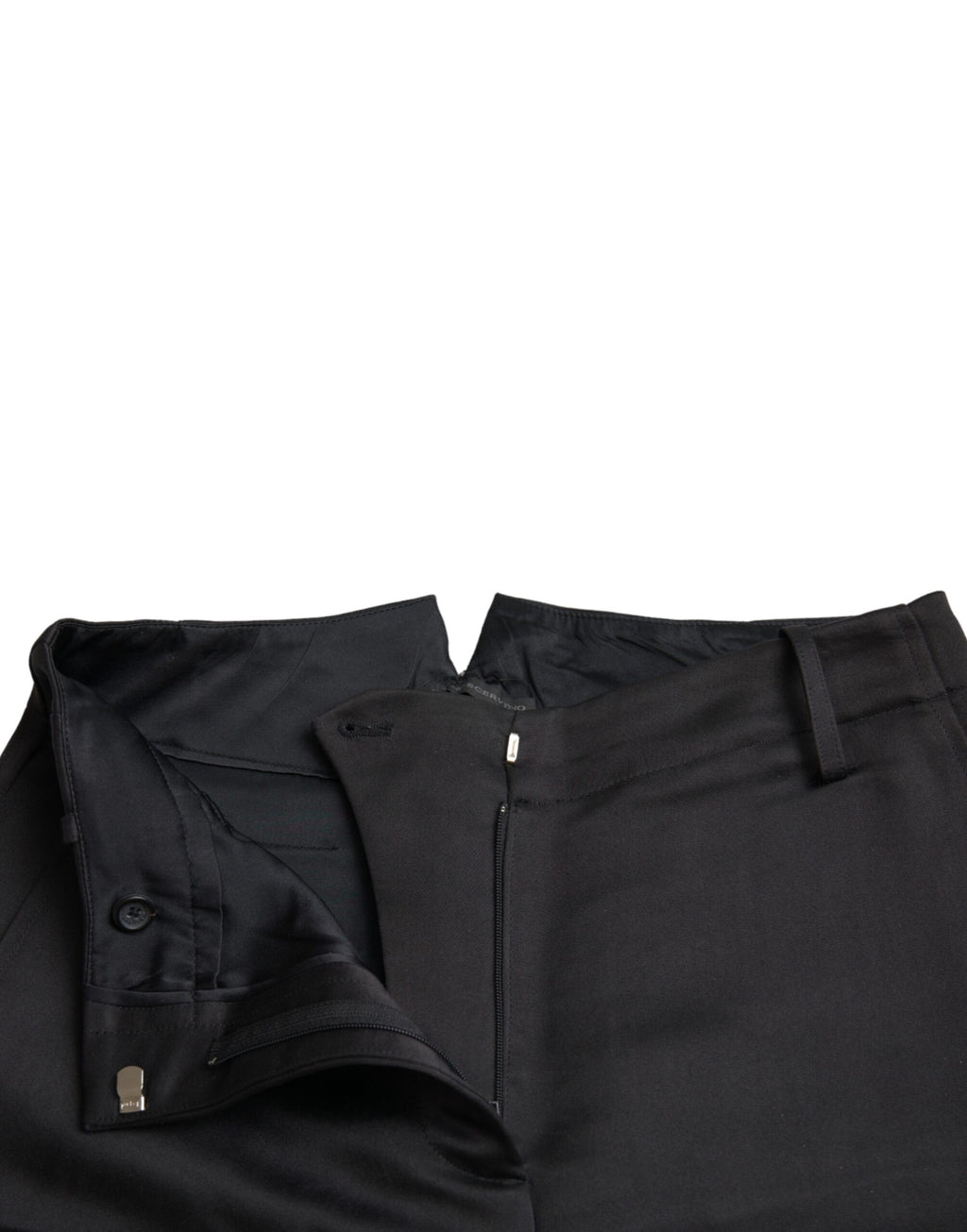 Ermanno Scervino Schwarze Capri-Hose mit hoher Taille und verkürzter Hose