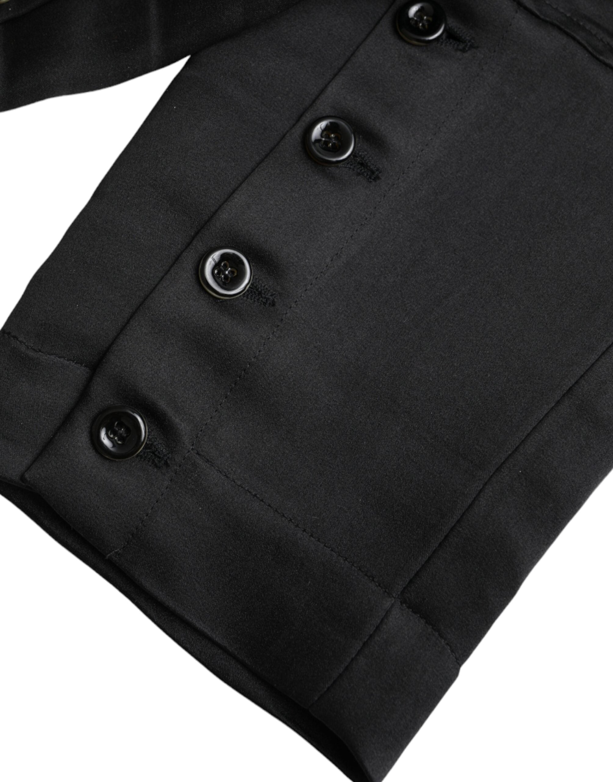 Ermanno Scervino Schwarze Capri-Hose mit hoher Taille und verkürzter Hose