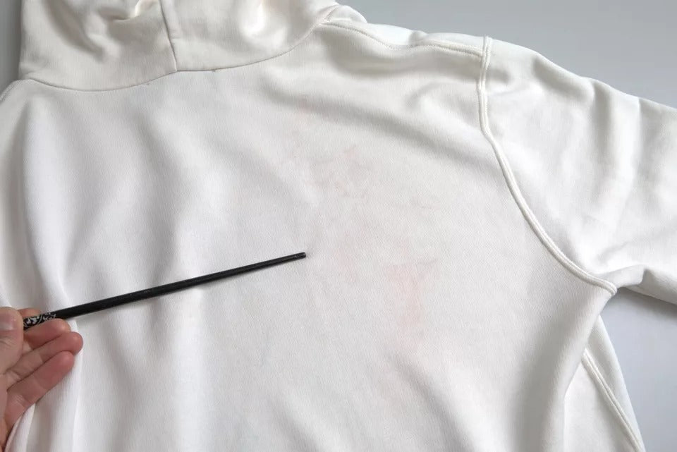 Dolce & Gabbana Weißer Kapuzenpullover aus Baumwolle von Caesar