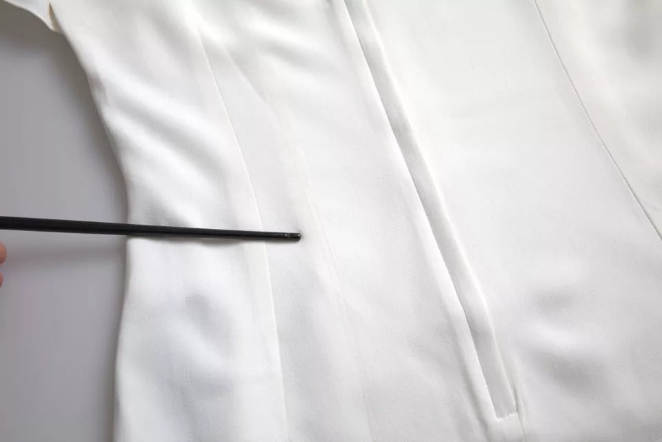 Dolce & Gabbana Weißes Viskose-Rundhals-Top mit kurzen Ärmeln