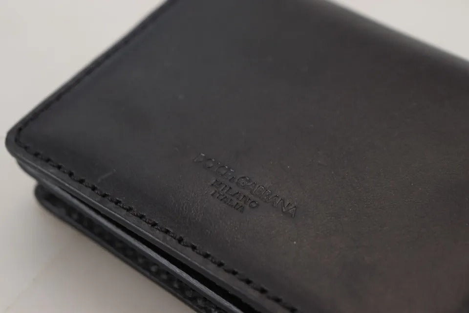 Dolce & Gabbana Schwarzes Leder Bifold Shoulder Sling Frauen Brieftasche (Kopie)