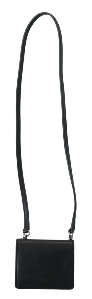 Dolce & Gabbana Schwarzes Leder Bifold Shoulder Sling Frauen Brieftasche (Kopie)