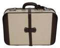Dolce & Gabbana Brown Beige Leather Mens Travel Suitcase Luggage Bag