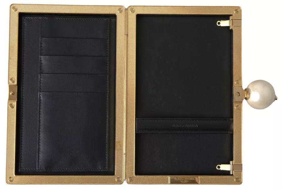 Dolce & Gabbana Rosa Seide Gold Rahmen Kupplung Abend Party Handtasche