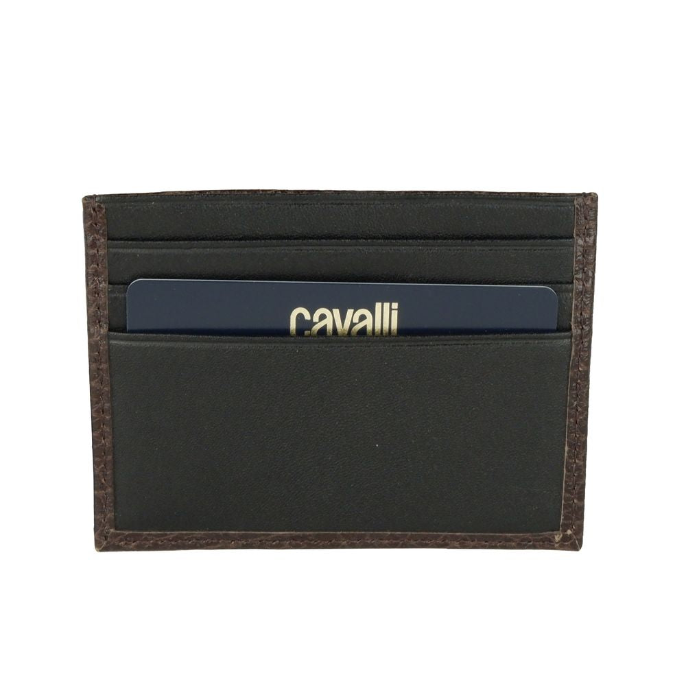 Cavalli Class Braunes Kalbsleder Herren-Kartenetui