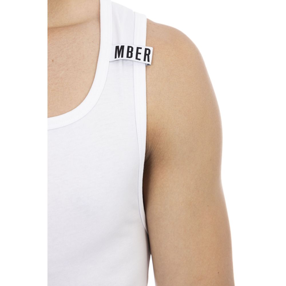 Bikkembergs Weißes Herren-Tanktop aus Baumwolle