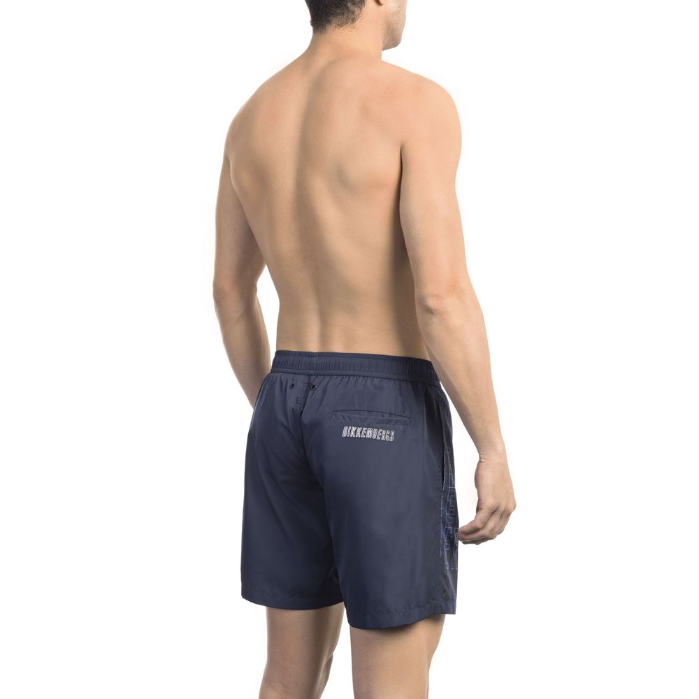 Blaue Bikkembergs Badeshorts aus Polyester