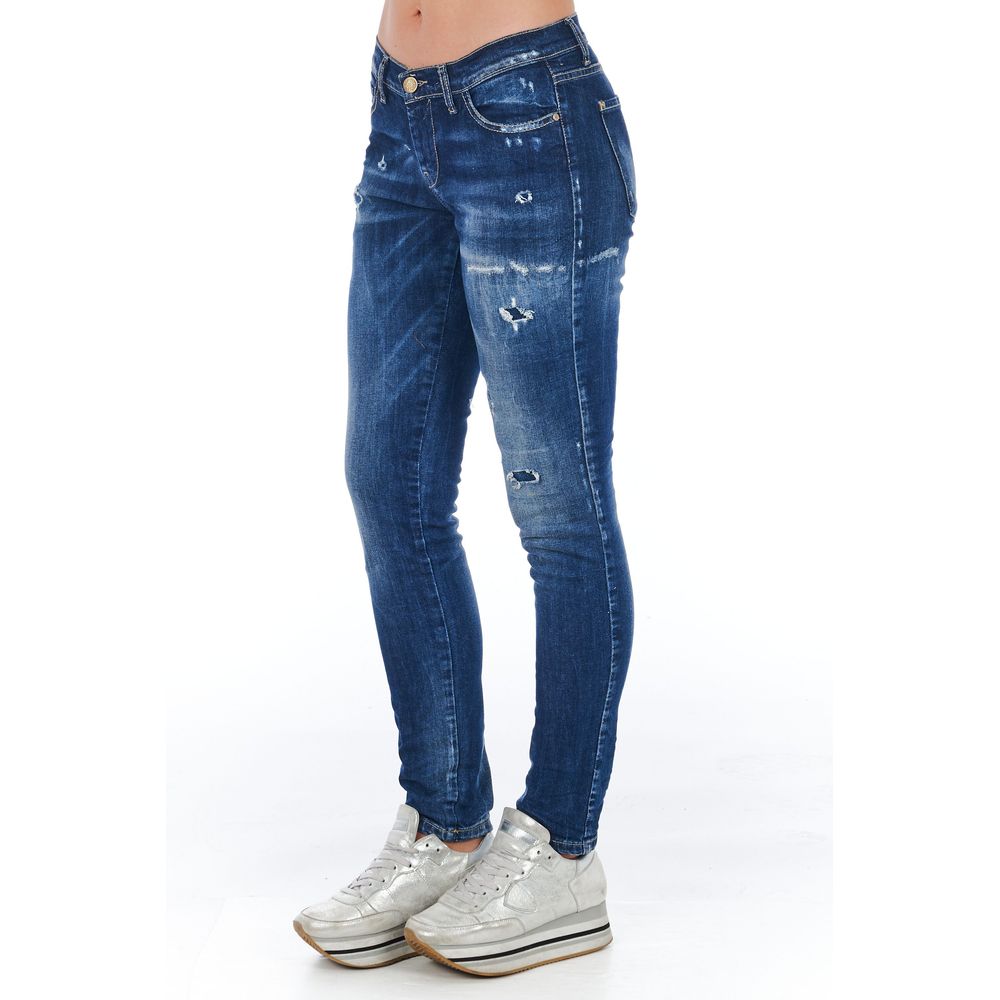 Frankie Morello Damen-Jeans aus Baumwolle in Blau