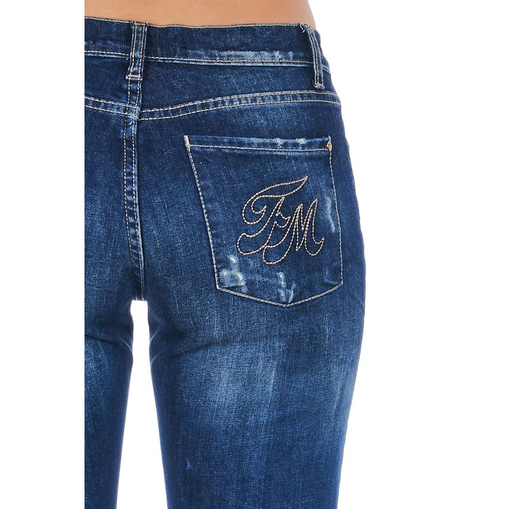 Frankie Morello Damen-Jeans aus Baumwolle in Blau