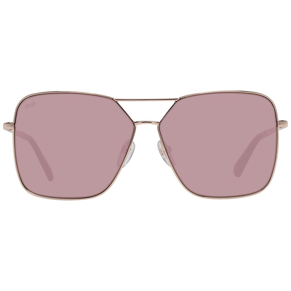 Web Sonnenbrille aus Roségold-Metall