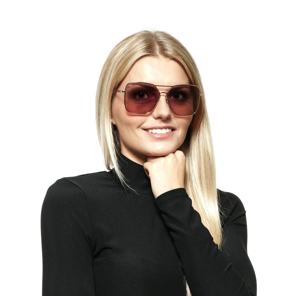 Web Sonnenbrille aus Roségold-Metall