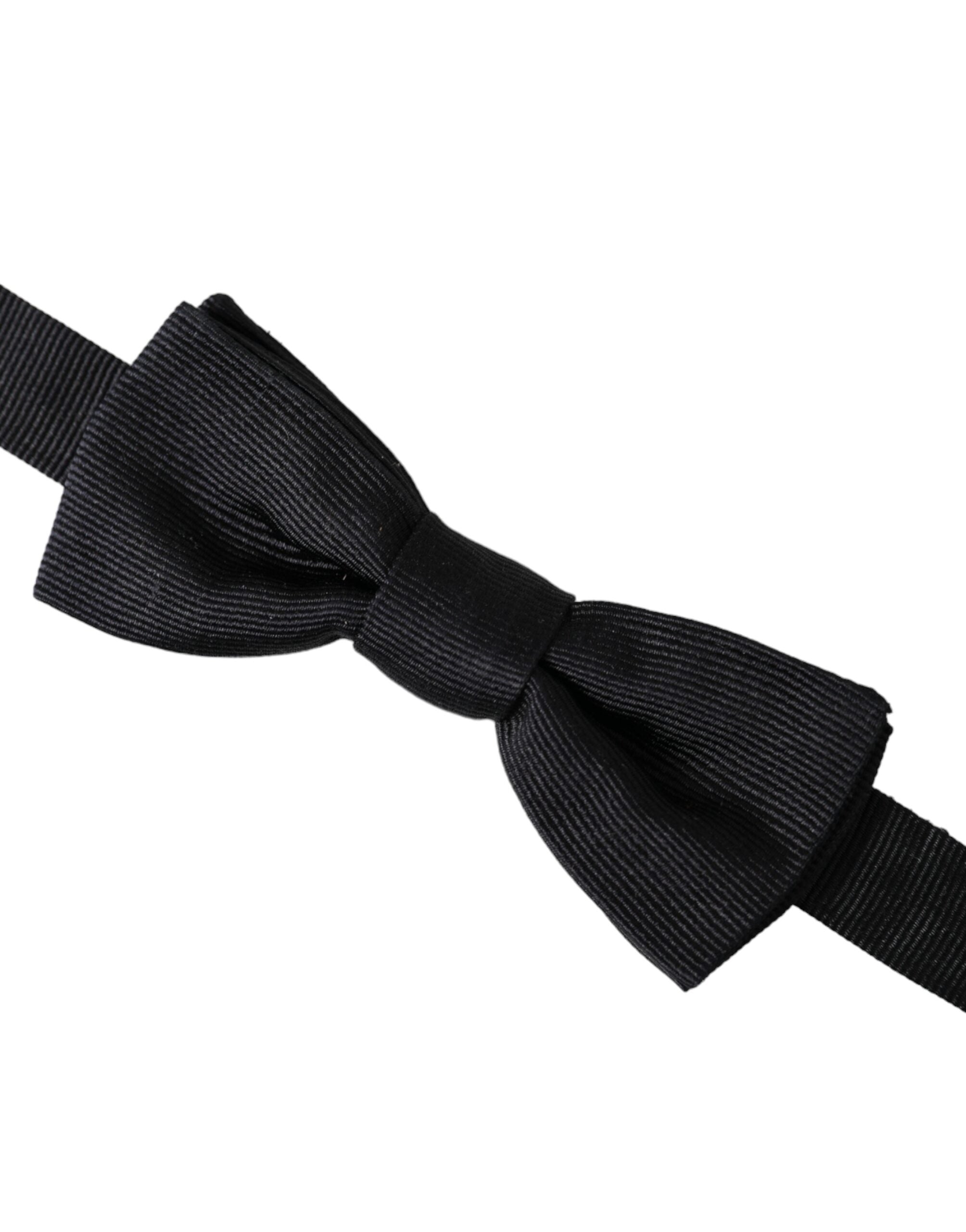 Dolce & Gabbana Schwarze Seide Verstellbare Hals Männer Fliege