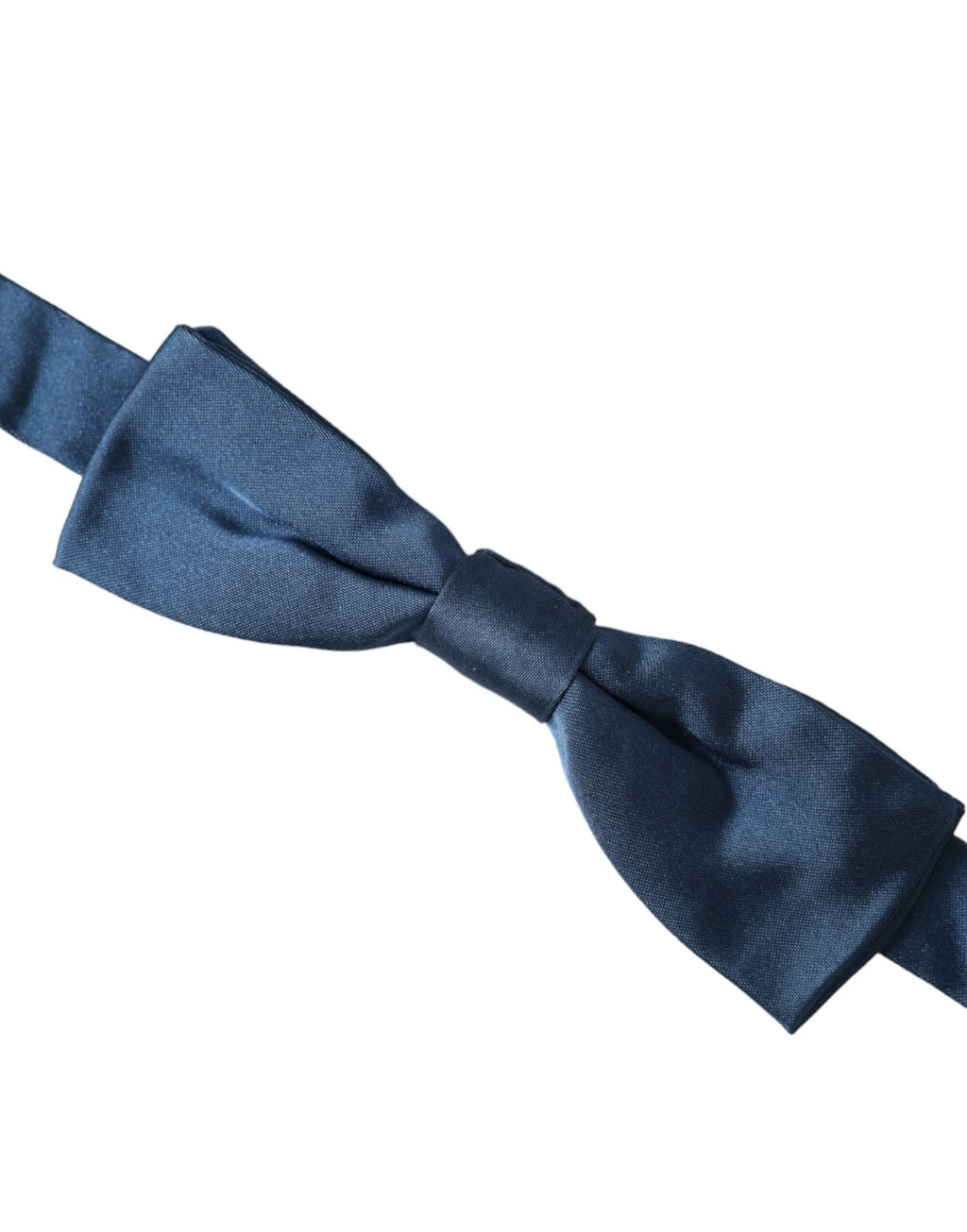Dolce & Gabbana Blau Satin Seide Verstellbare Hals Männer Fliege