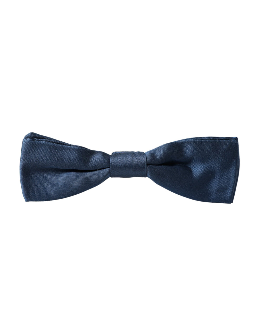 Dolce & Gabbana Blau Satin Seide Verstellbare Hals Männer Fliege