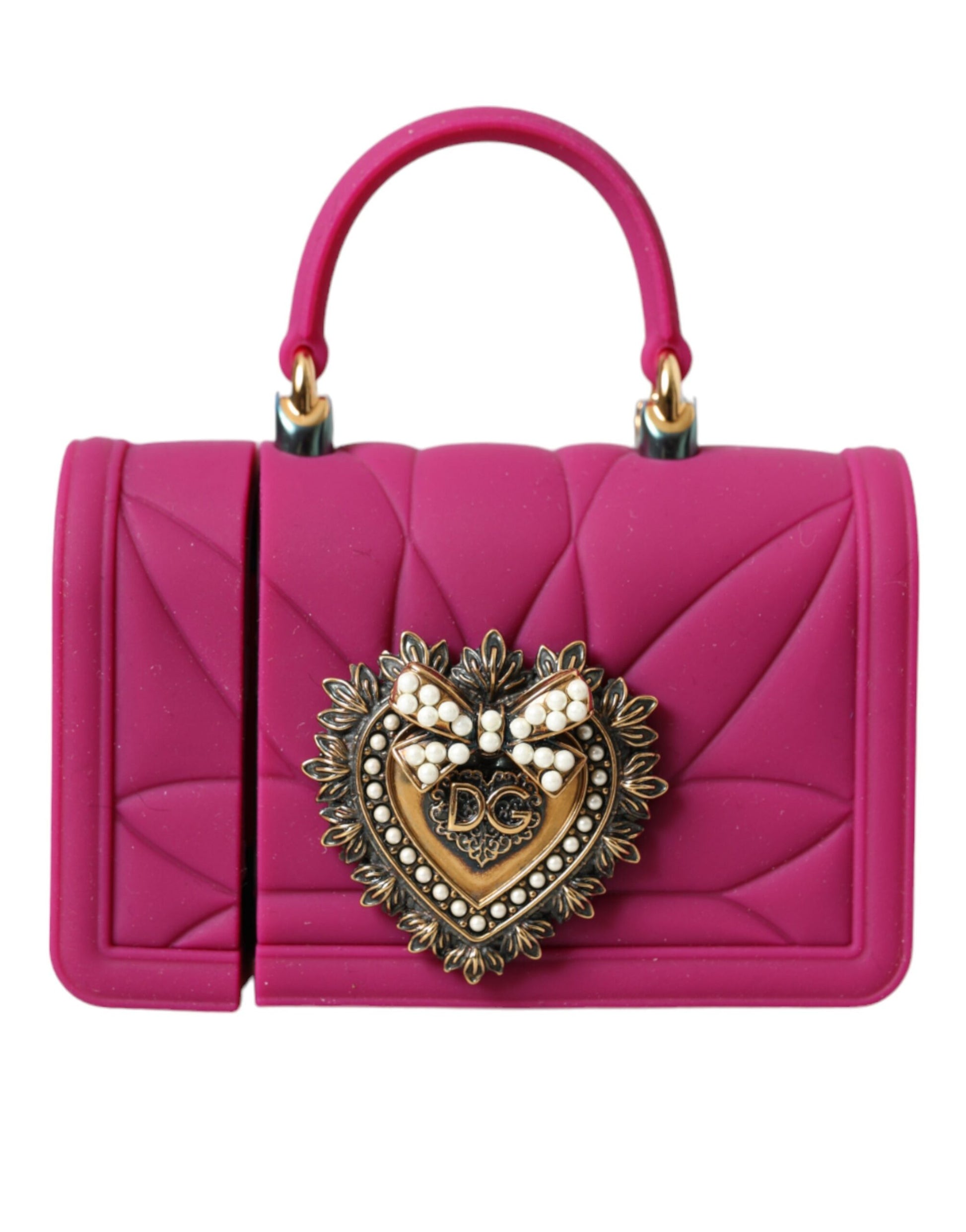 Dolce & Gabbana Rosa Silikon Hingabe Herz Abdeckung Hand Tasche Airpod Fall