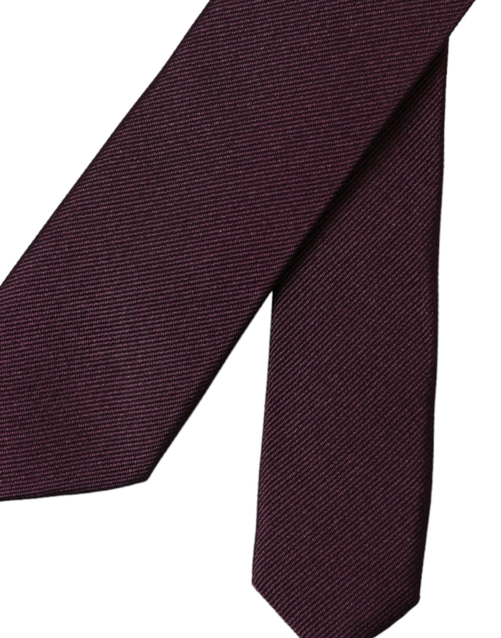 Dolce & Gabbana Bordeaux Solide 100% Seide Verstellbare Herrenkrawatte