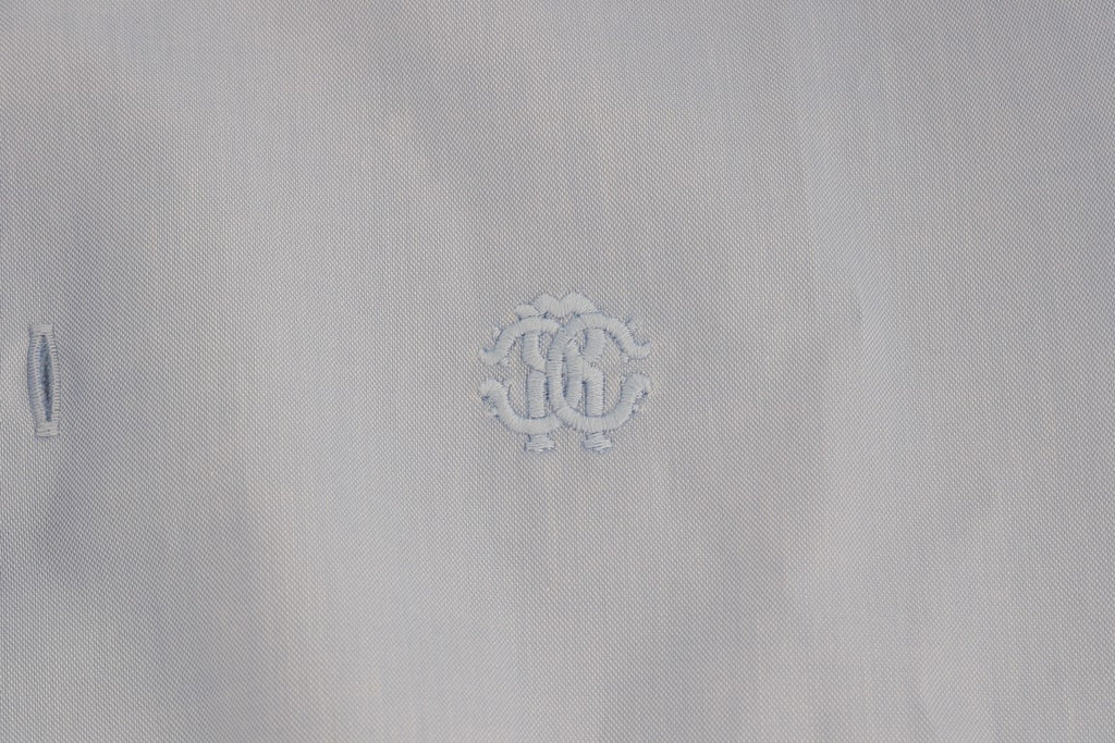 Cavalli Hellblaues Slim Fit Hemd aus Baumwolle