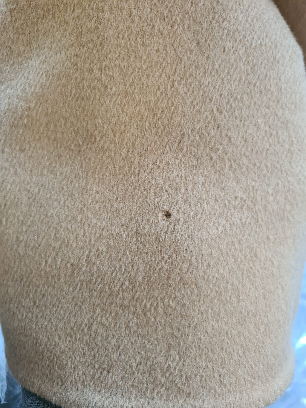 Dolce & Gabbana Beige Kamelhaar Kaschmir Shearling Mantel Jacke