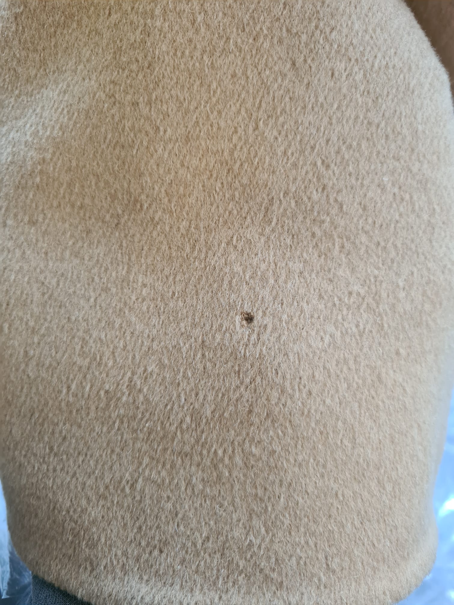 Dolce & Gabbana Beige Kamelhaar Kaschmir Shearling Mantel Jacke