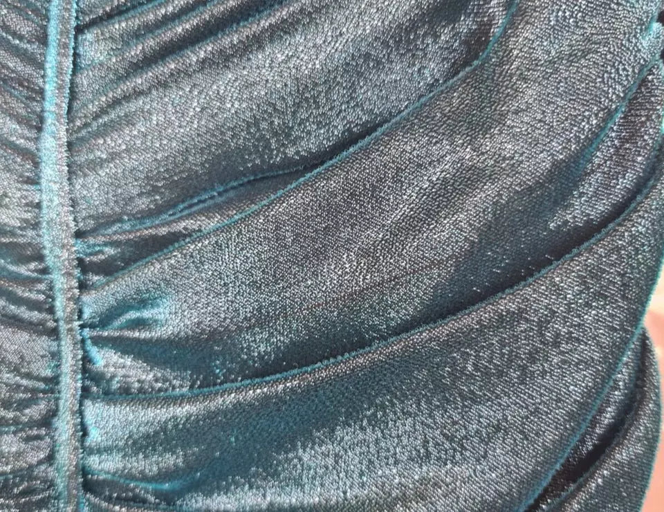 Dolce & Gabbana Türkisfarbenes Bustier-Mieder Drapiertes Midikleid.