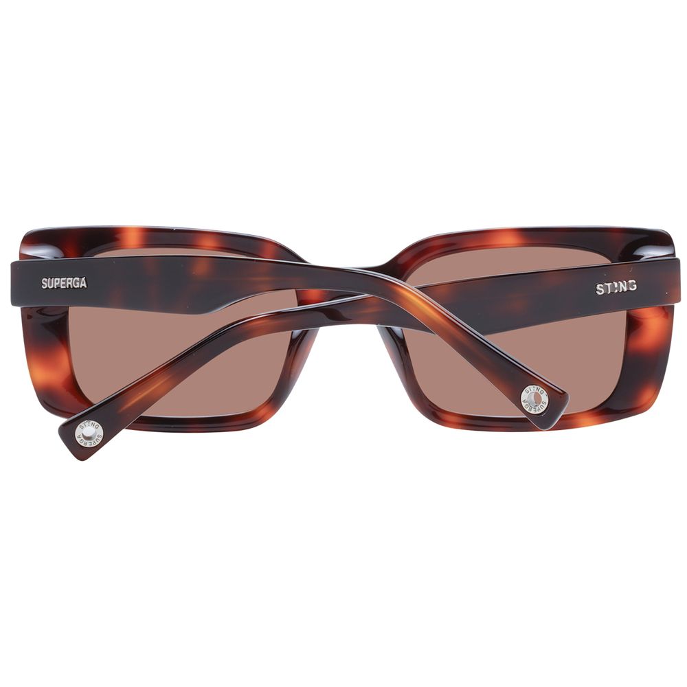 Sting Braune Sonnenbrille aus Acetat und Kunststoff