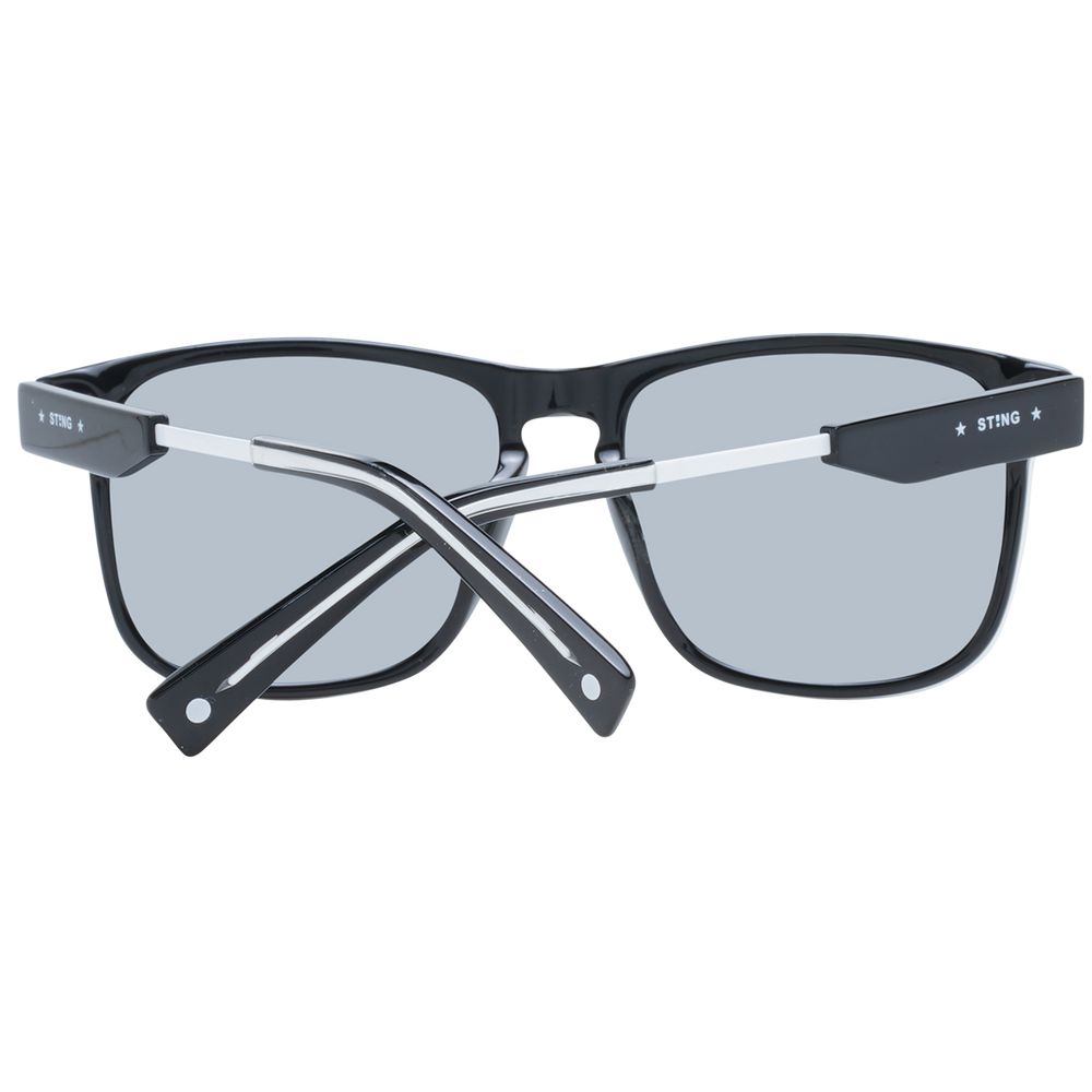 Sting Schwarze Sonnenbrille aus Acetat und Kunststoff