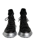 Dolce & Gabbana Schwarze Nylon Galileo High Top Sneakers Schuhe