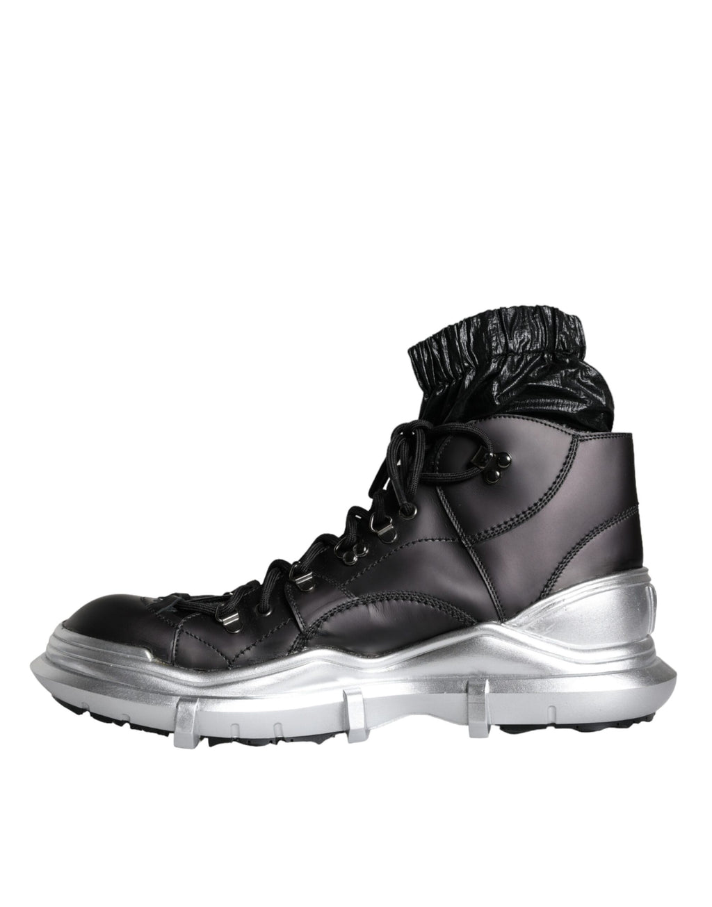 Dolce & Gabbana Schwarze Nylon Galileo High Top Sneakers Schuhe