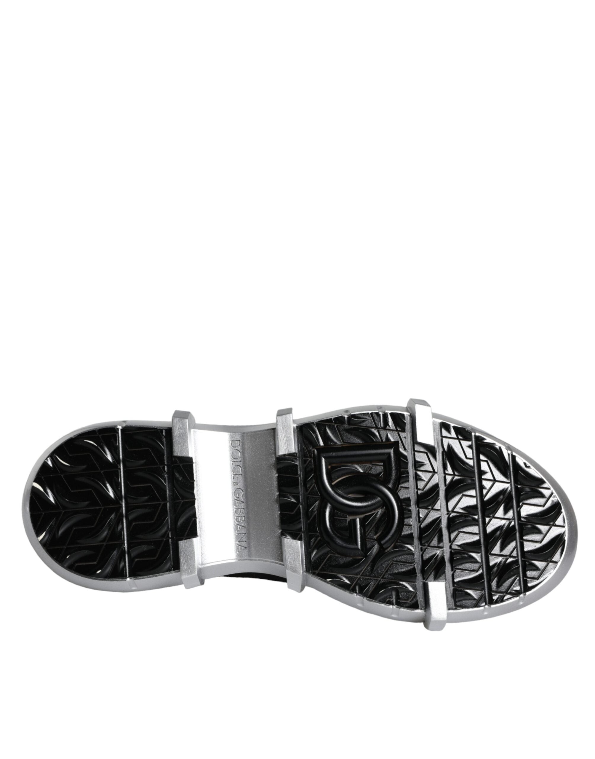 Dolce & Gabbana Schwarze Nylon Galileo High Top Sneakers Schuhe