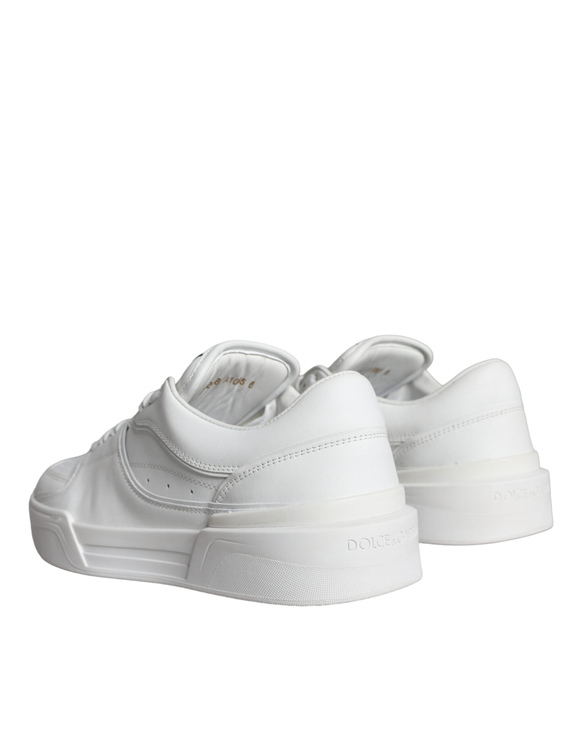 Dolce & Gabbana Weiß Miami Leder Low Top Turnschuhe Schuhe