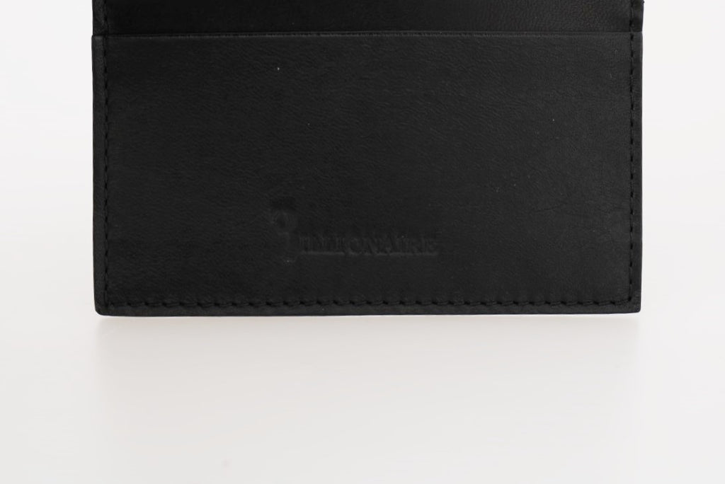 Billionaire Italian Couture Schwarzer Leder-Kartenhalter Brieftasche