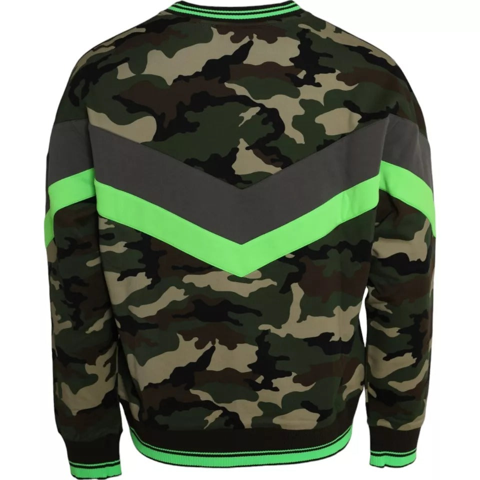 Dolce & Gabbana Multicolor Camouflage Sweatshirt Pullover