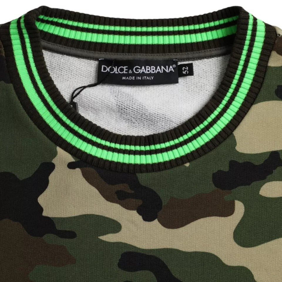 Dolce & Gabbana Multicolor Camouflage Sweatshirt Pullover