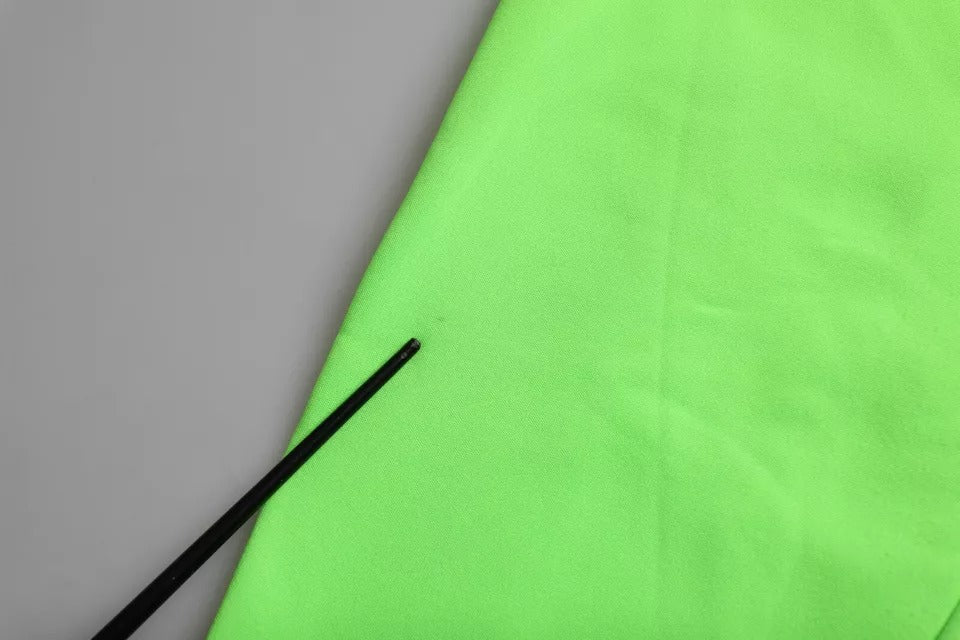 Dolce & Gabbana Grüner Patchwork Herz Rundhals-Pullover