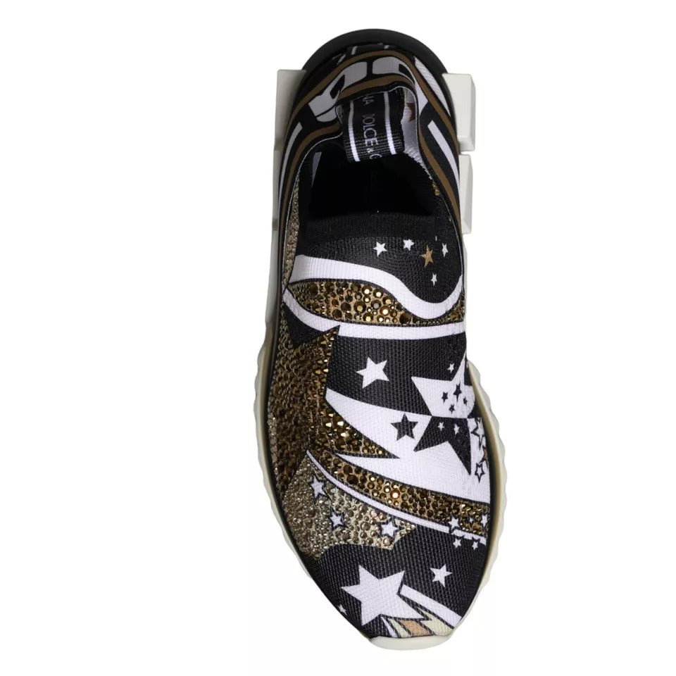 Dolce & Gabbana Multicolor Comet Star Print Sorrento Sneakers Schuhe