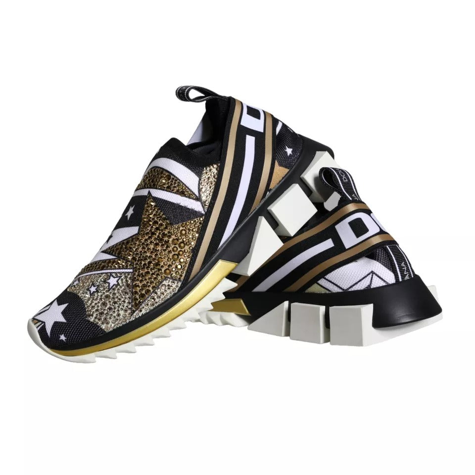 Dolce & Gabbana Multicolor Comet Star Print Sorrento Sneakers Schuhe