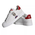 Dolce & Gabbana Weiße Patch Kalbsleder Nappa Portofino Sneakers Schuhe