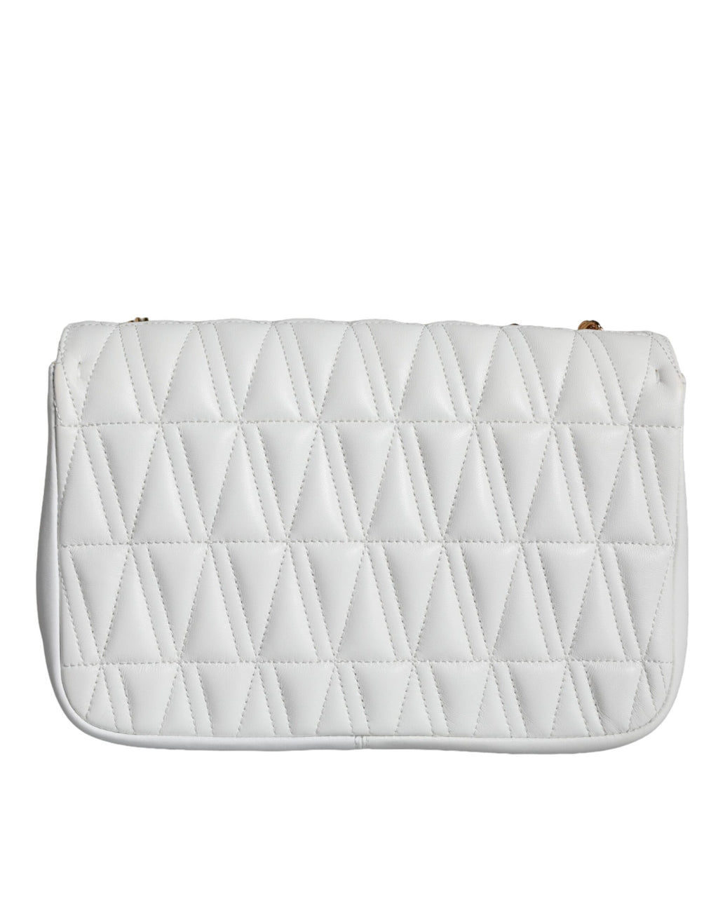 Versace Weiße Mini-Nappaleder-Crossbody-Umhängetasche