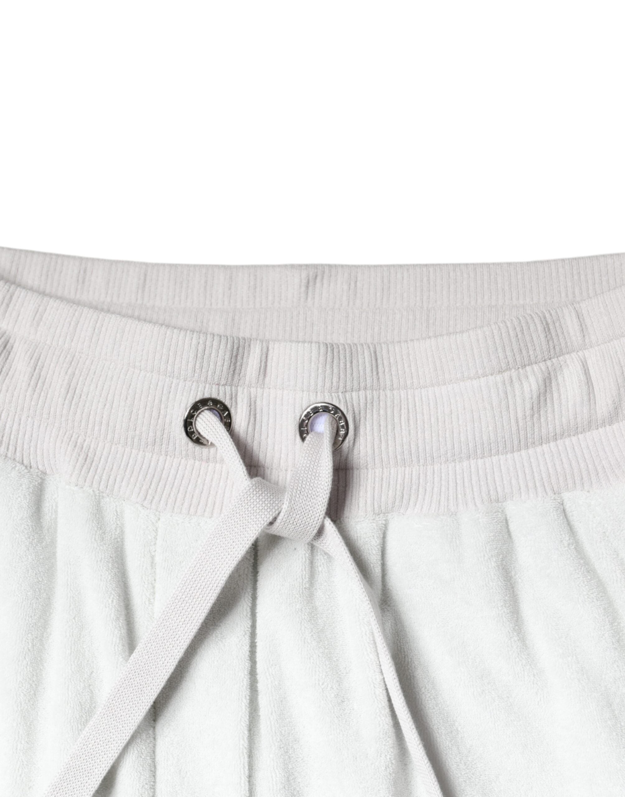 Dolce & Gabbana Weiße Nylon-Jogger-Sweatpants-Hose
