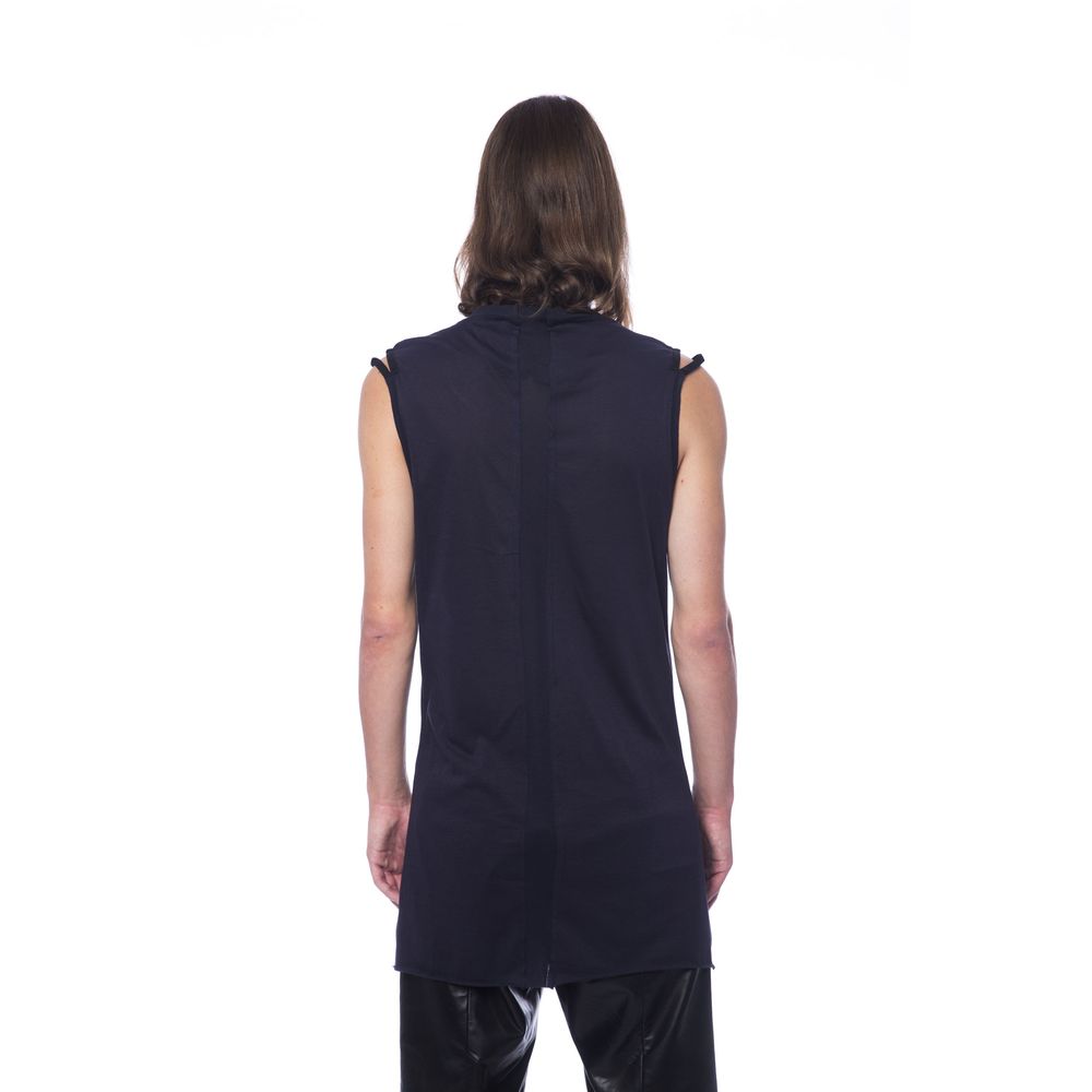 Nicolo Tonetto Schwarzes Baumwolle Männer Tank Top