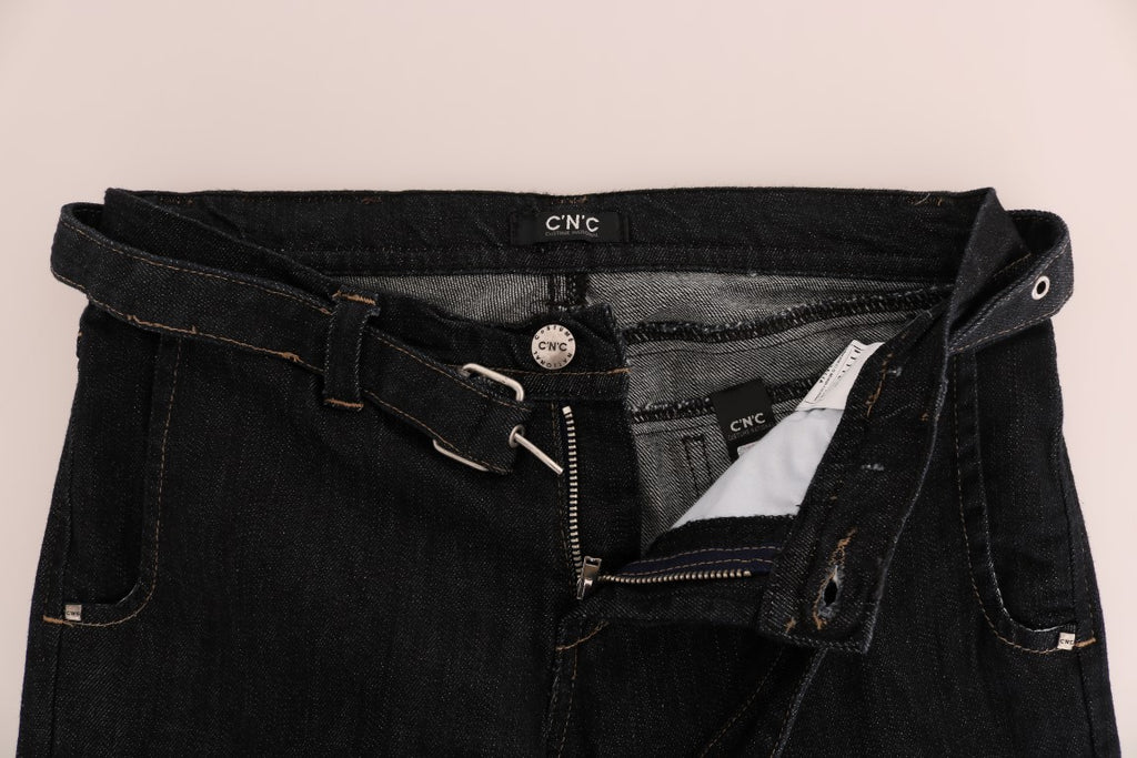 Costume National Blaue Cotton Stretch Slim Fit Jeans
