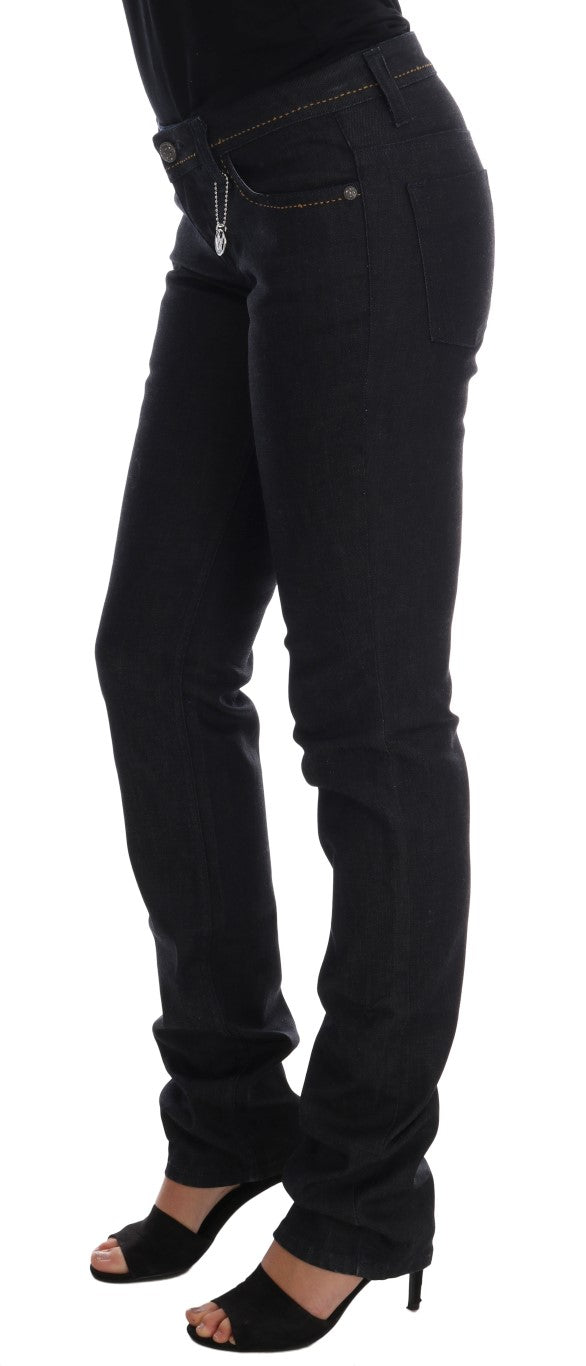 Costume National Blaue Cotton Stretch Slim Fit Jeans