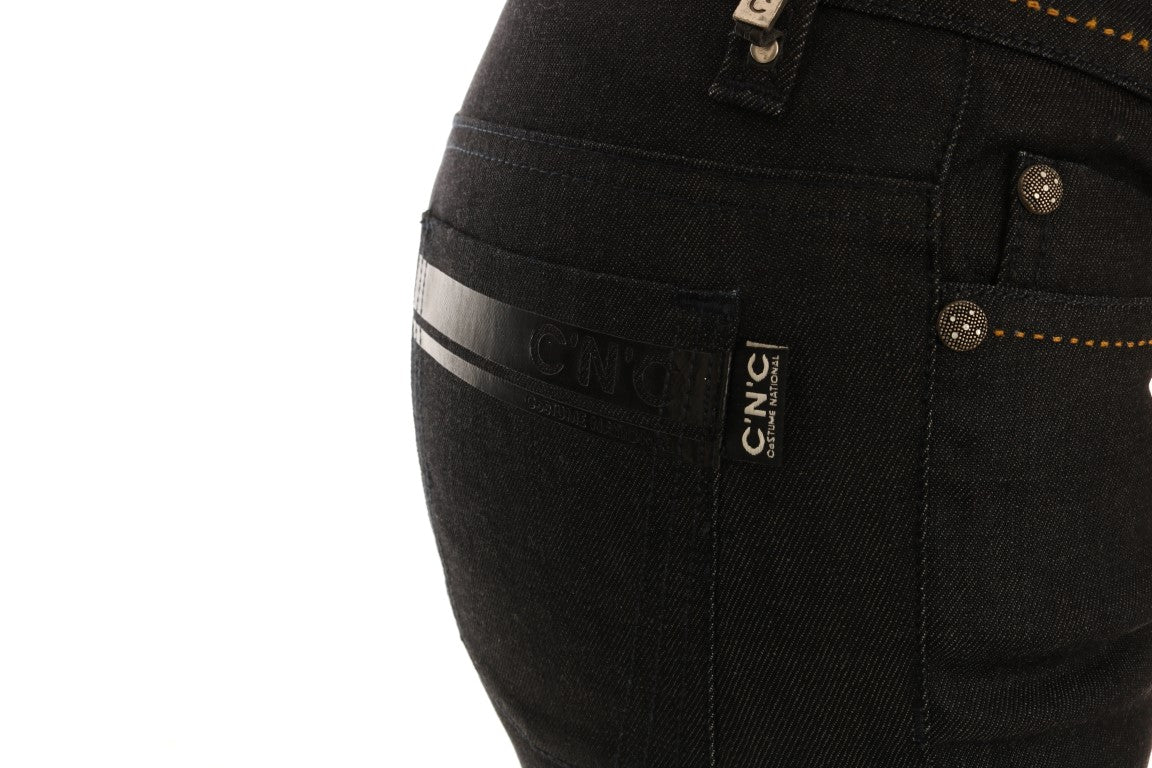 Costume National Blaue Cotton Stretch Slim Fit Jeans