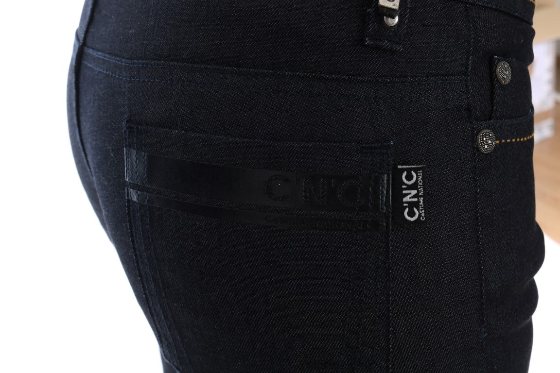 Costume National Blaue Cotton Stretch Slim Fit Jeans