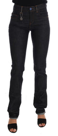 Costume National Blaue Cotton Stretch Slim Fit Jeans