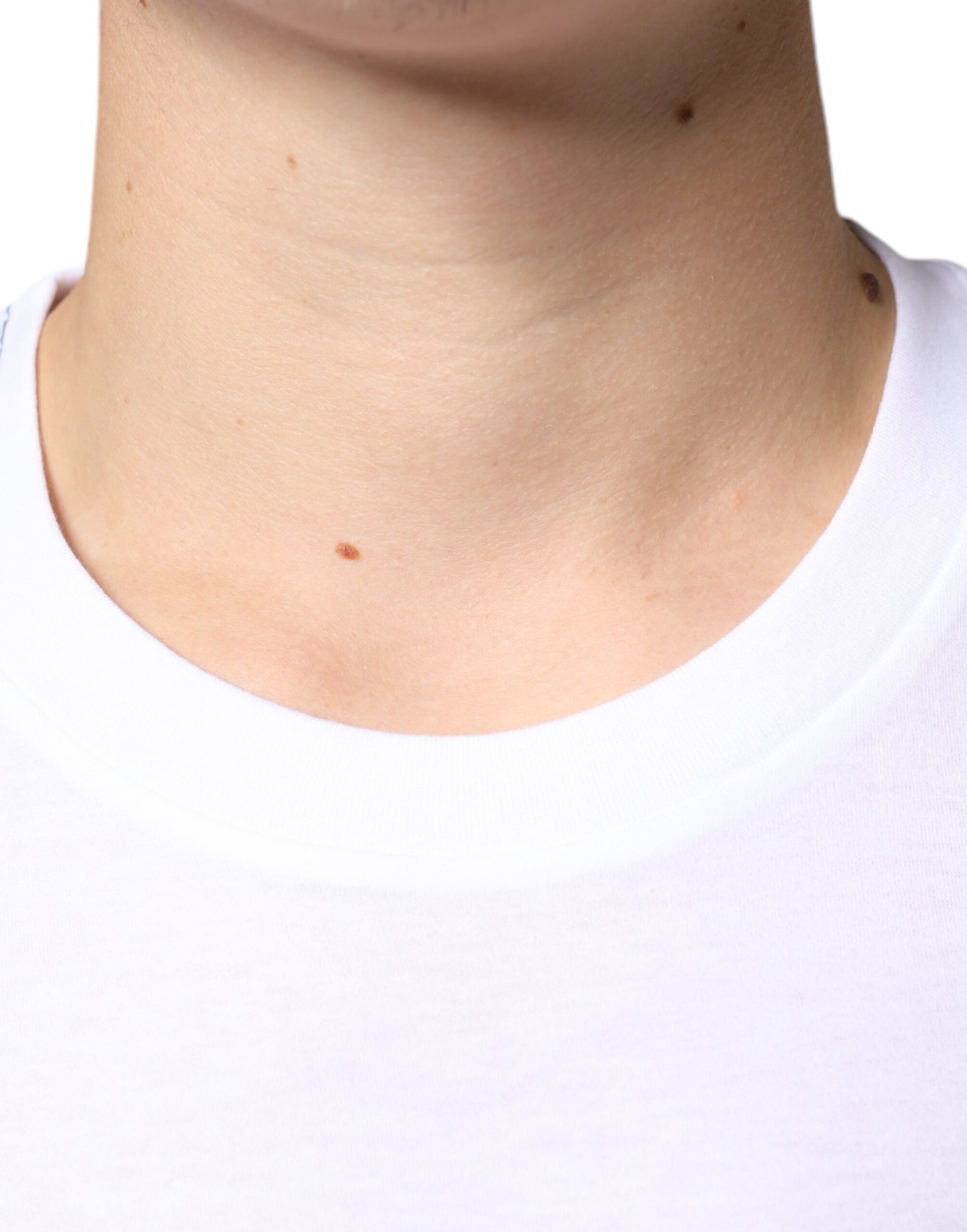 Dolce & Gabbana Weißes Metall DG Logo Baumwolle Kurzarm-T-Shirt