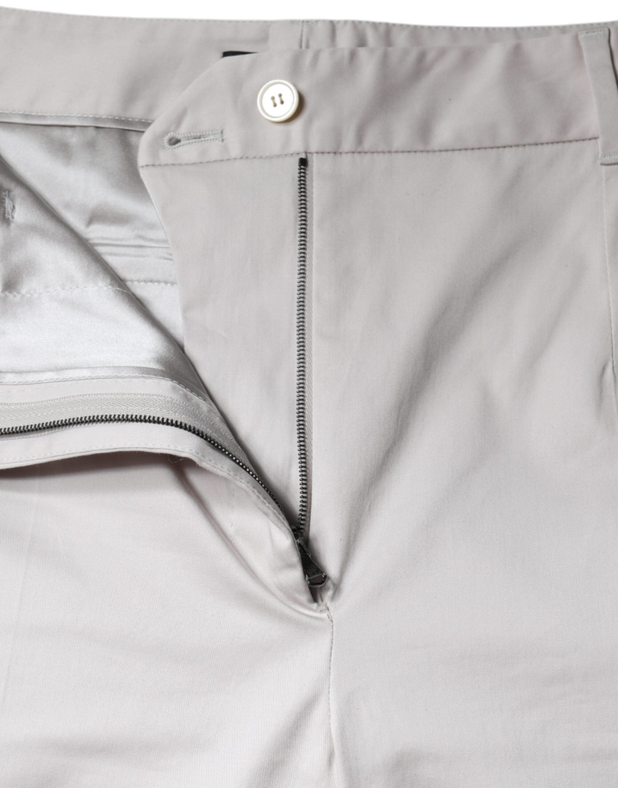 Dolce & Gabbana Weiße Skinny-Hose aus Baumwolle mit mittlerer Taille