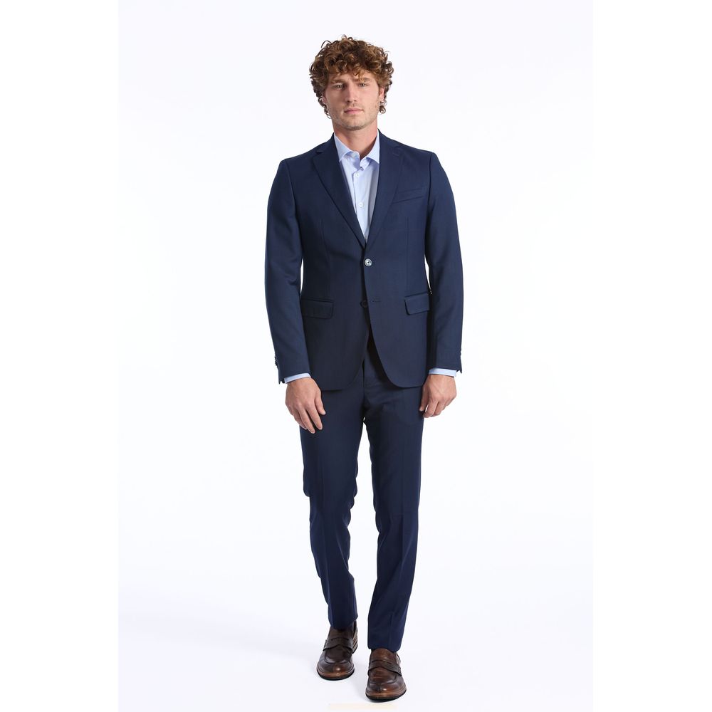 Baldinini Trend Blauer Wollanzug für Männer