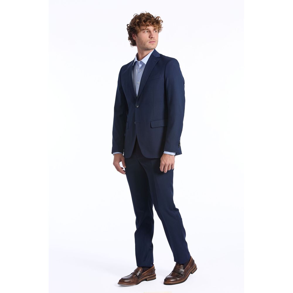 Baldinini Trend Blauer Wollanzug für Männer